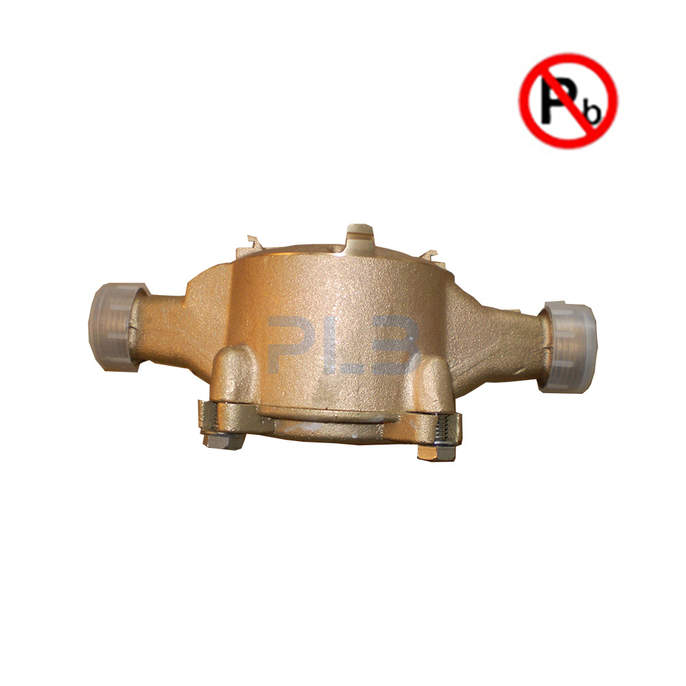 Carcasa del medidor de agua Awwa C700 de bronce o latón sin plomo NSF