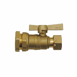Válvula de bola de latón Conexión de HDPE para medidor de agua