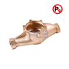 Carcasa del medidor de agua Awwa C708 de bronce o latón sin plomo NSF