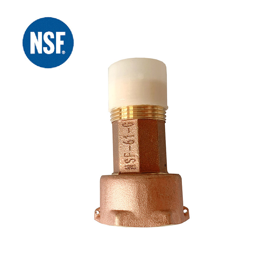 Acoplamiento de medidor de agua de latón o bronce con bajo contenido de plomo de 1/2′′-2′′ aprobado por NSF