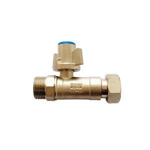 CW614N Válvula de bola de latón con llave para medidor de agua con tubo de extensión