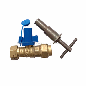 Válvula de bola con contador de agua de latón CW617N con cerradura